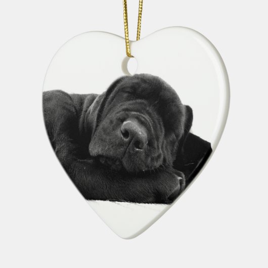 Slapende Lab Ornament (Links)