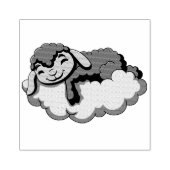 Slapende Lam Op Wolk Rubberstempel (Afrduk)
