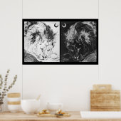 Slapende leeuwen: Yin & Yang Poster (Keuken)