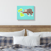 Slapende Luiaard Canvas Afdruk (Insitu (Slaapkamer))