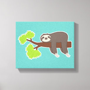 Slapende Luiaard Canvas Afdruk