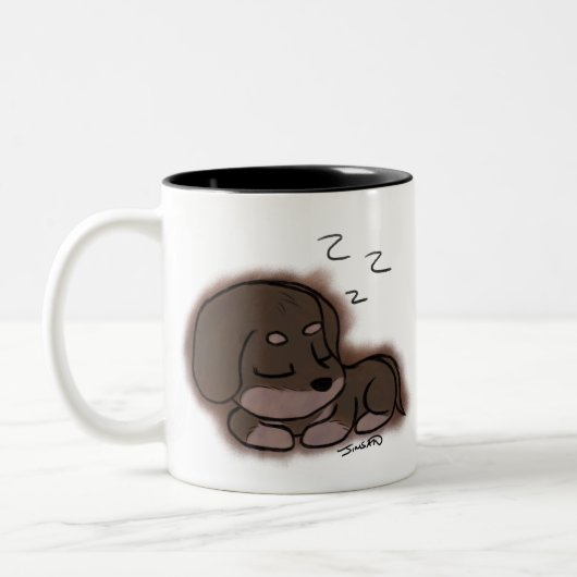 Slapende Luna Tweekleurige Koffiemok (Links)