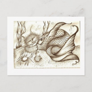 slapende meerval briefkaart