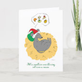 Slapende Muis Kerstkaart Schattige Feestdagen Kaart (Voorkant)