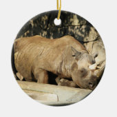 Slapende Neushoorn Keramisch Ornament (Voorkant)