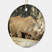 Slapende Neushoorn Keramisch Ornament (Links)