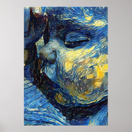 slapende nieuwe wereld, in de armen van de liefde. poster