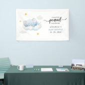 Slapende olifant Baby shower, Boy Baby shower Spandoek (Beurs)