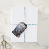 Slapende olifantenzegel cadeaulabel (Met Touw)