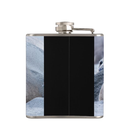 Slapende olifantenzegel heupfles (Achterkant)