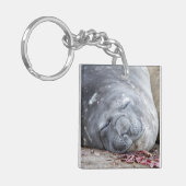 Slapende olifantenzegel sleutelhanger (Voorkant Links)