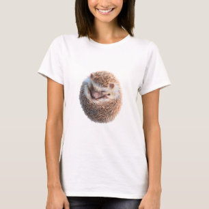 Slapende Opgerolde Egel Illustratie Vrouwen T-shirt