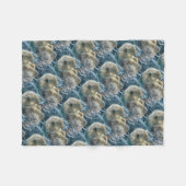 Slapende Otter Fleece Deken (Voorkant (Horizontaal))