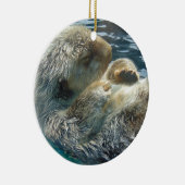 Slapende Otter Keramisch Ornament (Rechts)