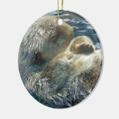 Slapende Otter Keramisch Ornament (Links)
