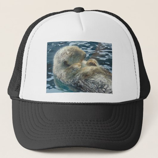 Slapende Otter Trucker Pet (Voorkant)