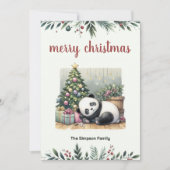 Slapende panda feestdagenkaart (Voorkant)