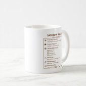 Slapende papa leuke koffieboon koffiemok (Voorkant rechts)
