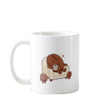 Slapende papa leuke koffieboon