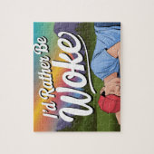 Slapende persoon liever wakker berg regenboog legpuzzel (Verticaal)