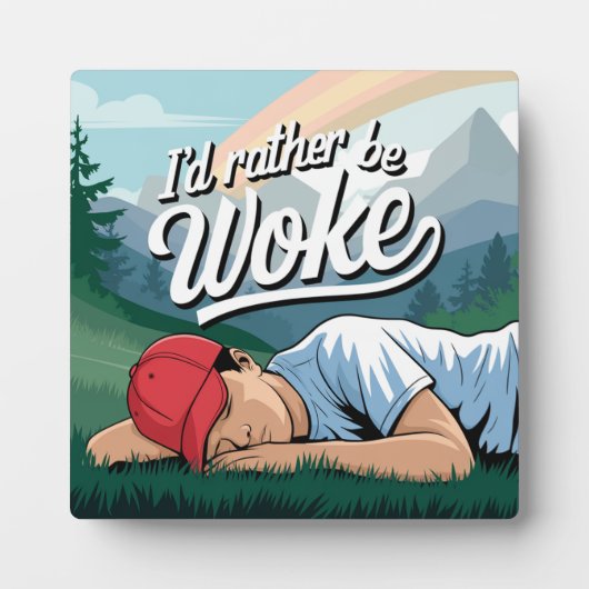 Slapende persoon liever wakker bergscène fotoplaat (Voorkant)