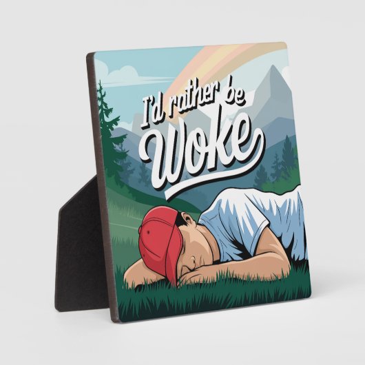 Slapende persoon liever wakker bergscène fotoplaat (Voorkant)