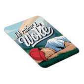 Slapende persoon liever wakker bergscène magneet (Rechterzijde)