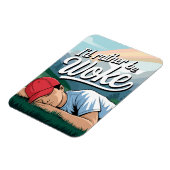 Slapende persoon liever wakker bergscène magneet (Linkerzijde)