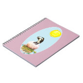 Slapende pinguïn in de zon notitieboek (Linkerzijde)
