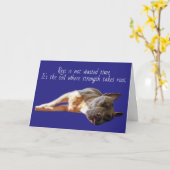 Slapende Pit Bull Kaart (Gele Bloem)