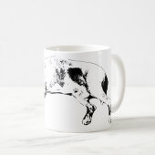 Slapende Pit Mix, Kerst Knus Koffiemok (Voorkant rechts)
