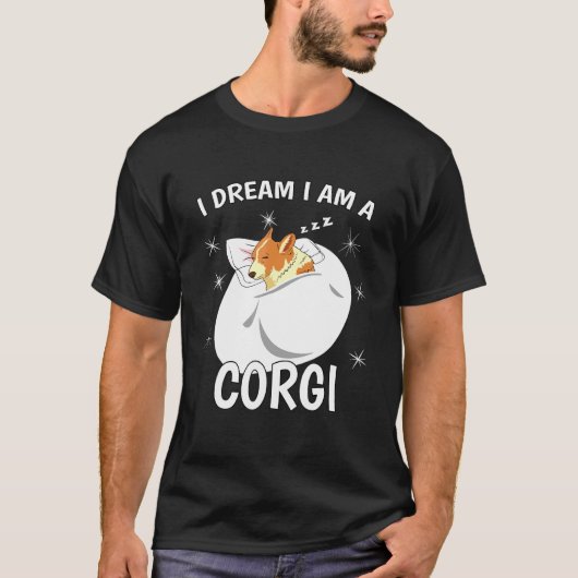Slapende Pj Pyjama Top Ik Droom Dat Ik Een Corgi B (Voorkant)