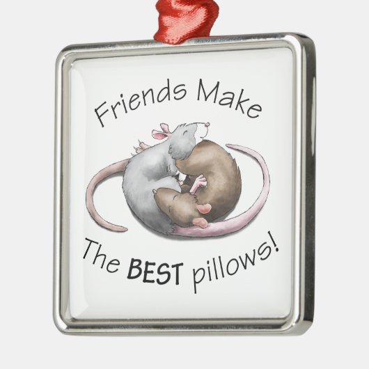 Slapende ratten metalen ornament (Links)