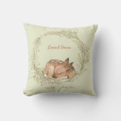 Slapende reekalf lente blad krans  kussen (Voorkant)