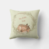 Slapende reekalf lente bladkrans  kussen (Achterkant)