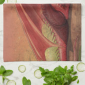 Slapende rode draak theedoek (Gevouwen)