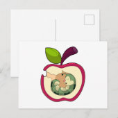 Slapende Rups Appel Briefkaart (Voorkant / Achterkant)