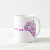 SLAPENDE SARDINES STIJGEN EN SCHIJNEN KOFFIEMOK (Voorkant rechts)