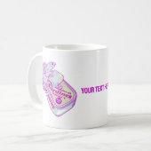 SLAPENDE SARDINES STIJGEN EN SCHIJNEN KOFFIEMOK (Voorkant links)