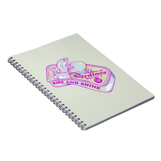 SLAPENDE SARDINES STIJGEN EN SCHIJNEN NOTITIEBOEK (Rechterzijde)