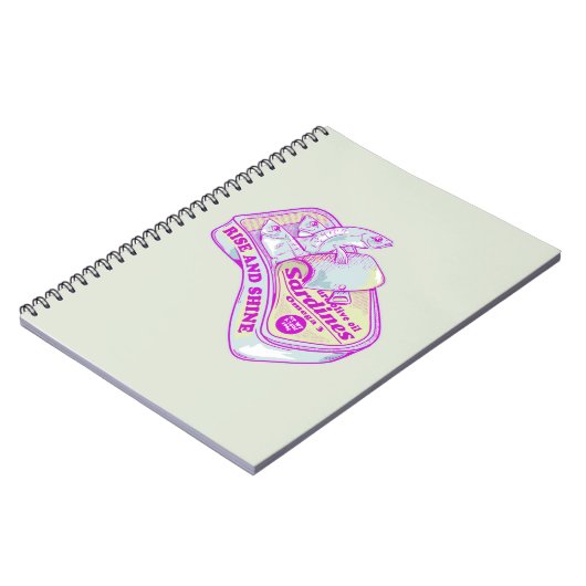 SLAPENDE SARDINES STIJGEN EN SCHIJNEN NOTITIEBOEK (Linkerzijde)