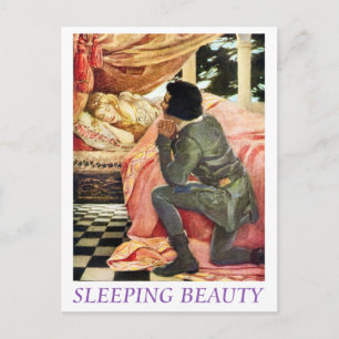 Slapende schoonheid briefkaart