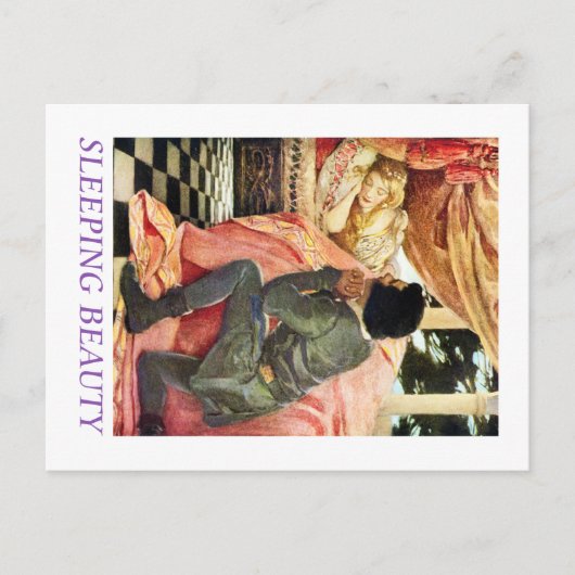 Slapende schoonheid briefkaart (Voorkant)