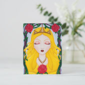 Slapende schoonheid briefkaart (Staand voorkant)