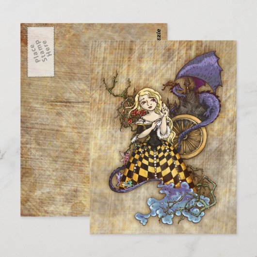 Slapende schoonheid briefkaart (Voorkant / Achterkant)