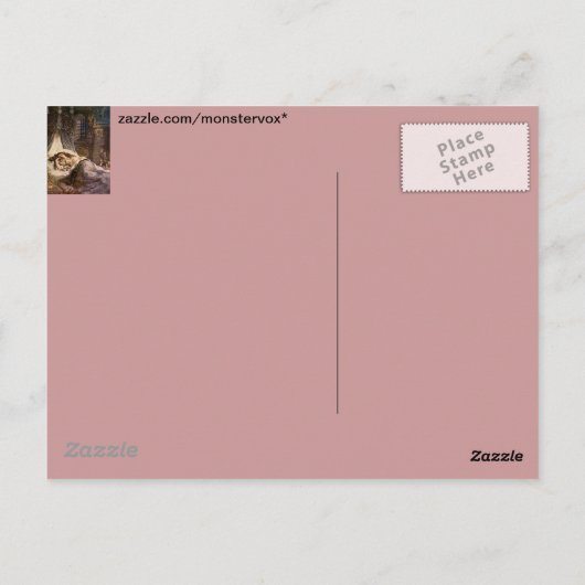 Slapende schoonheid briefkaart (Achterkant)