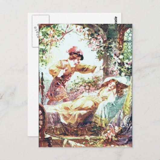 Slapende schoonheid briefkaart (Voorkant / Achterkant)