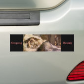 Slapende schoonheid bumpersticker (Op auto)
