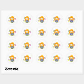 Slapende schoonheid ronde sticker (Vel)