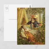  slapende schoonheid, Victoriaans feiltafels Briefkaart (Voorkant / Achterkant)